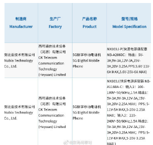 一款型號(hào)為NX669J的新機(jī)出現(xiàn)在質(zhì)量認(rèn)證中心