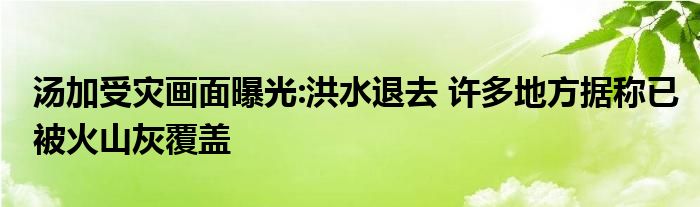 湯加受災(zāi)畫面曝光:洪水退去 許多地方據(jù)稱已被火山灰覆蓋