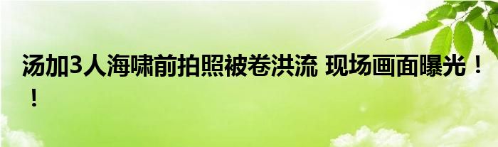 湯加3人海嘯前拍照被卷洪流 現(xiàn)場(chǎng)畫面曝光??！