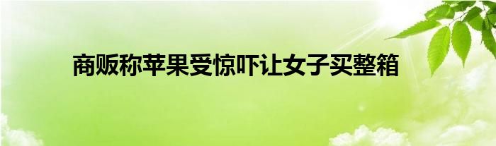 商販稱(chēng)蘋(píng)果受驚嚇讓女子買(mǎi)整箱