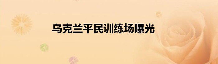 烏克蘭平民訓(xùn)練場(chǎng)曝光