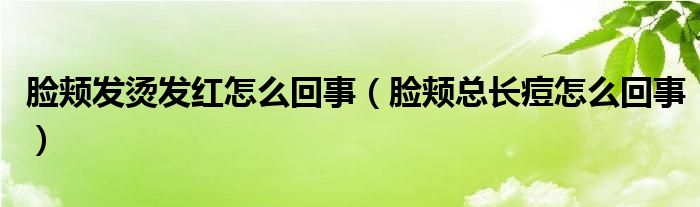 臉頰發(fā)燙發(fā)紅怎么回事（臉頰總長(zhǎng)痘怎么回事）