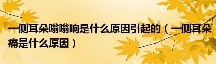 一側(cè)耳朵嗡嗡響是什么原因引起的（一側(cè)耳朵痛是什么原因）