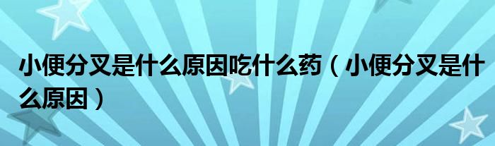 小便分叉是什么原因吃什么藥（小便分叉是什么原因）