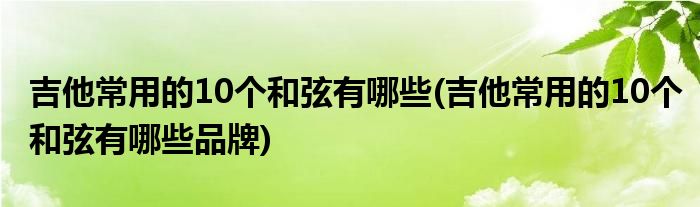 吉他常用的10個和弦有哪些(吉他常用的10個和弦有哪些品牌)