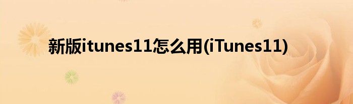 新版itunes11怎么用(iTunes11)