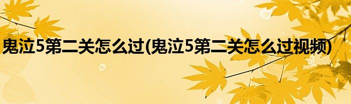 鬼泣5第二關(guān)怎么過(鬼泣5第二關(guān)怎么過視頻)