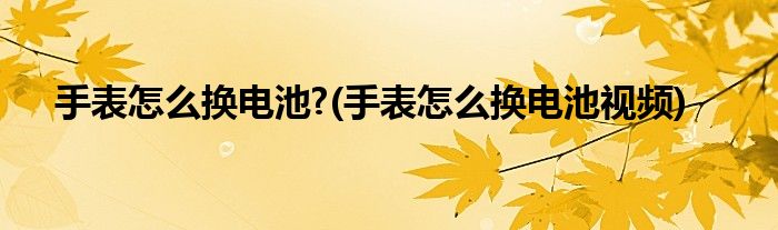 手表怎么換電池?(手表怎么換電池視頻)