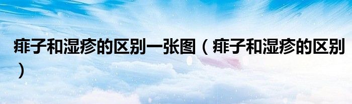 痱子和濕疹的區(qū)別一張圖（痱子和濕疹的區(qū)別）